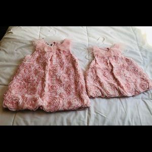 Girls matching dresses Size 6 & 18m